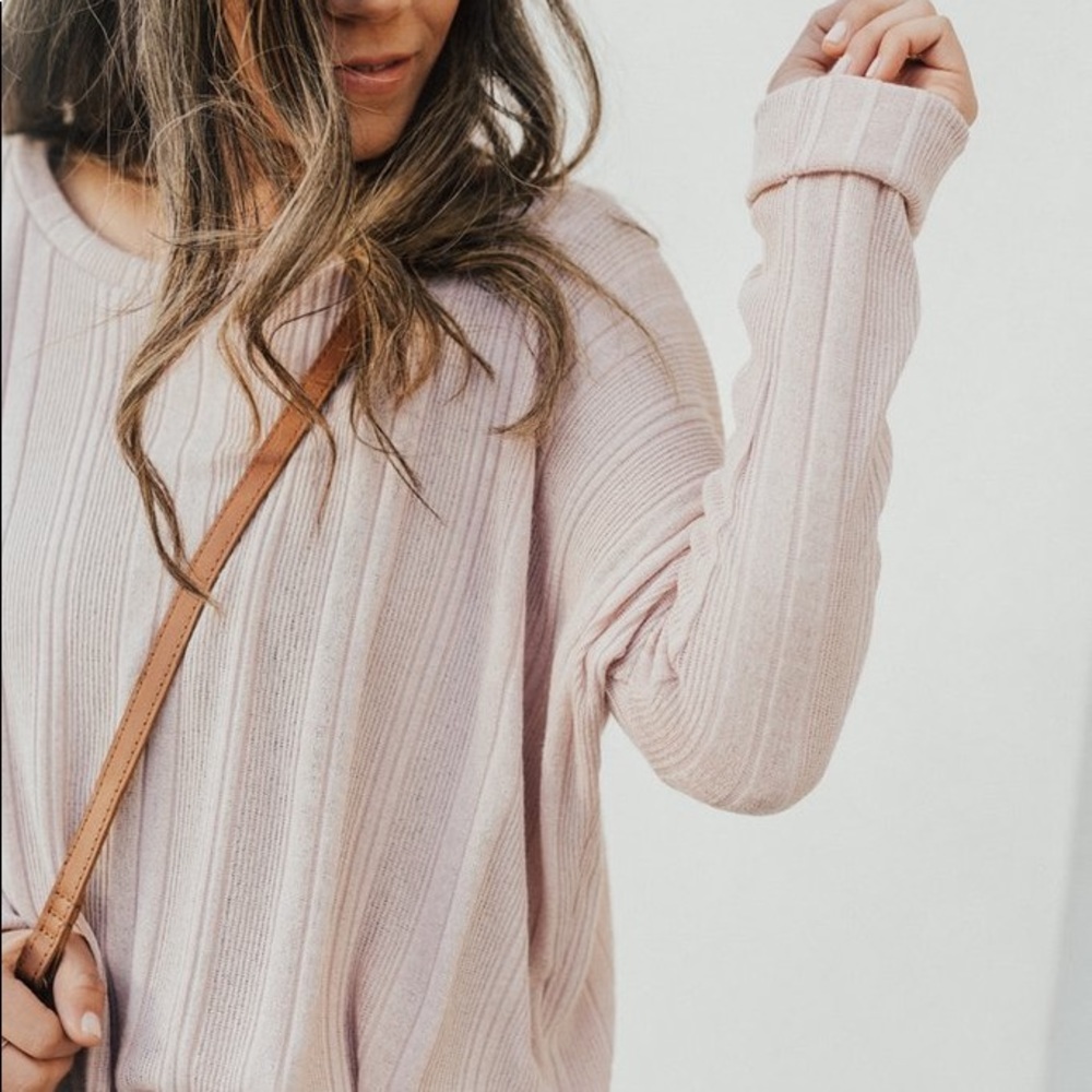 CJLA Blush Evelyn long sleeved sweater